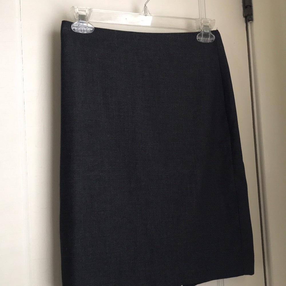 Sisley grey/black small checkered pencil skirt